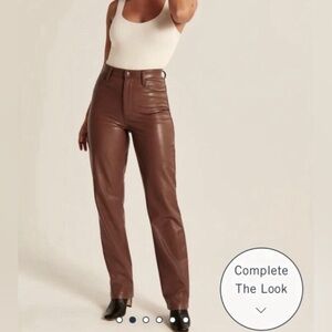 Curve love Vegan Leather 90s Straight Pants